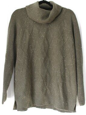 NWT Talbots Olive Green Ribbed Turtleneck Sweater Petite XL XLP